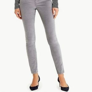 New J. Crew 9" high-rise toothpick velvet pants